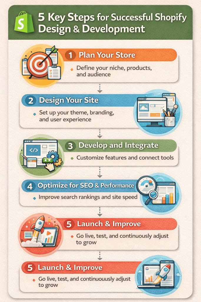 5 key steps for successful shopify design and development